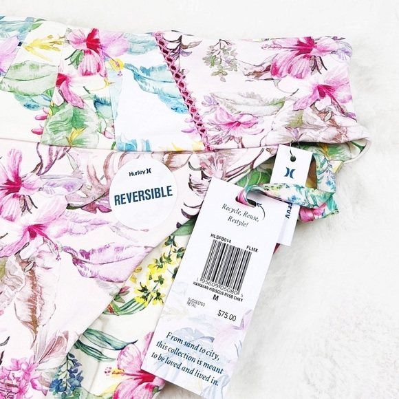 NWT LoveShackFancy x Hurley Hawaiian Hibiscus High Waisted Cheeky Bottoms - Picture 7 of 9
